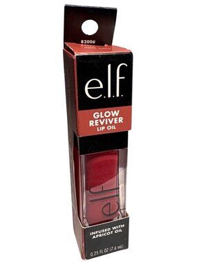 ELF Glow Reviver Lip Oil Rose Envy Infused With Apricot Oil Hydrating Lip Gloss